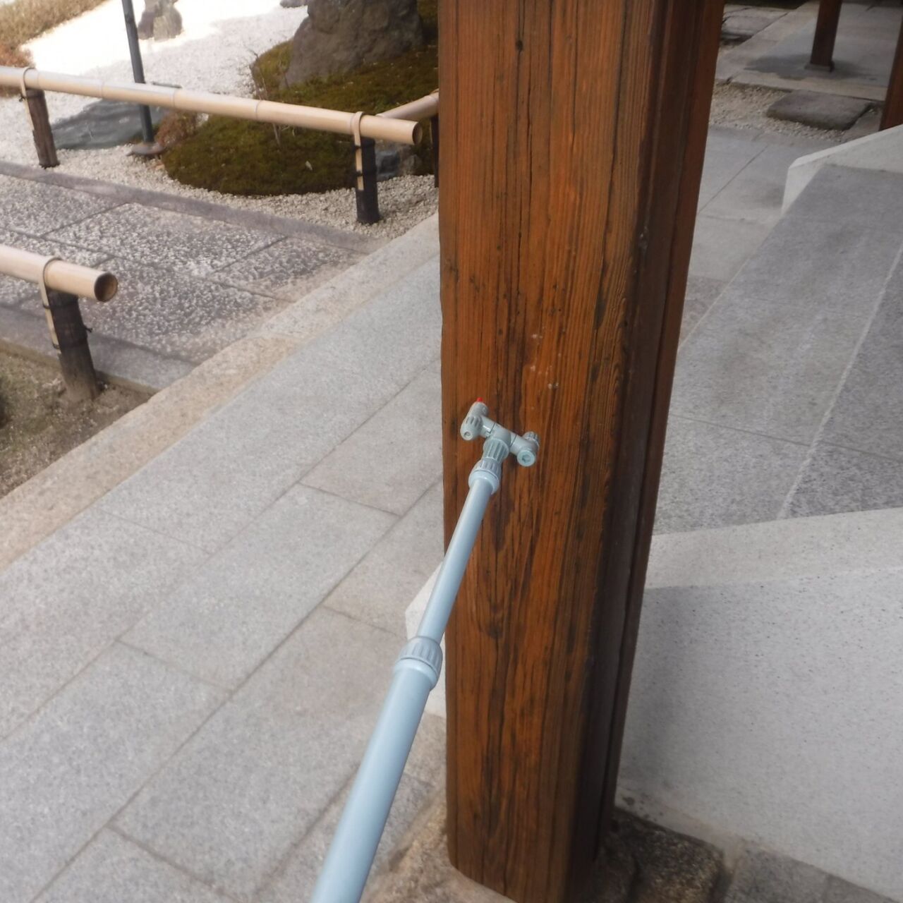 外に出ている柱(あらわし)への処理